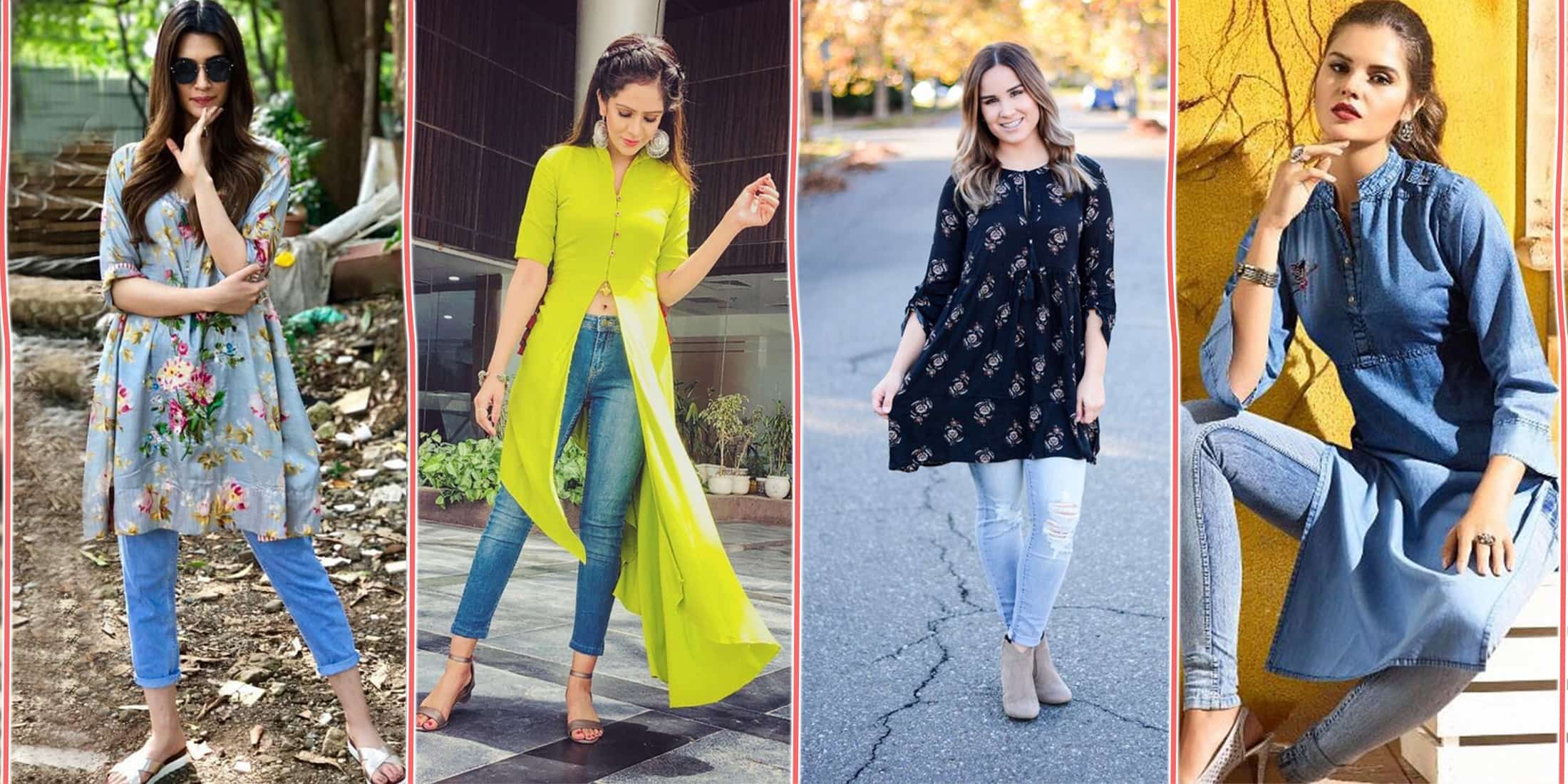 Best 10 Long Kurti With Jeans That Are Trending In 2023