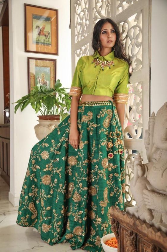 100 Latest Collared Neck Blouse Designs for Sarees and Lehengas 2022 | Blouse  designs, Blouse neck designs, Silk saree blouse designs