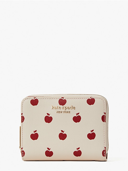 ケイトスペード 二つ折り財布 Kate Spade Apple Toss Printed Small Slim Bifold Wallet(Milk  Glass Multi) アップル スモール バイホールド ウォレット | Kate Spade スペードリング 折りたたみ財布 |  