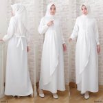 Anda dapat merasakan keanggunan dan kesempurnaan dalam setiap langkah dengan dress putih hijab yang menawan. Warna putih tidak hanya menciptakan kesan bersih dan elegan, tetapi juga memberikan sentuhan timeless yang selalu bergaya.

