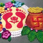 One of the oldest art forms in India, Rangolis are drawn all year round but the grandest and most beautiful ones can be seen on Diwali.  Here are the best and easiest Dhanteras 2020 special rangoli ideas and images!  They are quick to prepare, and the pookalam designs are sure to impress the guests attending your Dhanteras party.