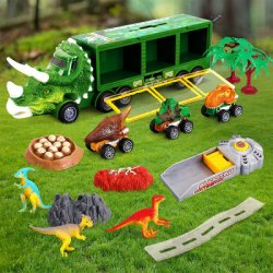 恐竜と車のおもちゃ