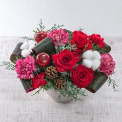 生花のフラワーギフト（クリスマス向き）