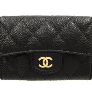 シャネル キャビアスキン 二つ折り財布 コンパクト 財布 ファッション小物 レディース 適当な価格