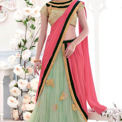 lehenga style saree new design