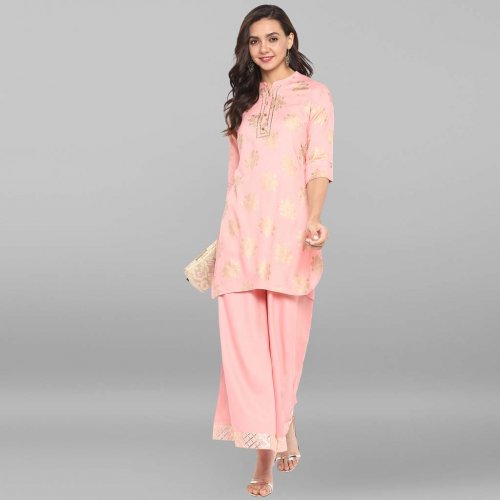 short kurti with palazzo pants online