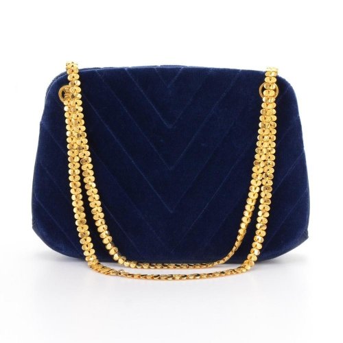 chanel navy clutch