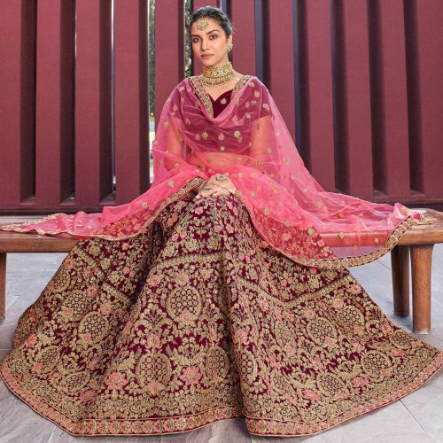 bridal lehenga peachmode