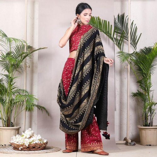 palazzo saree party wear