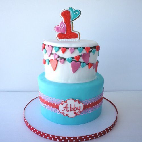 2-Tiers Cake (1st Birthday) , Hot Air Balloon / Stars Theme – BakeAvenue