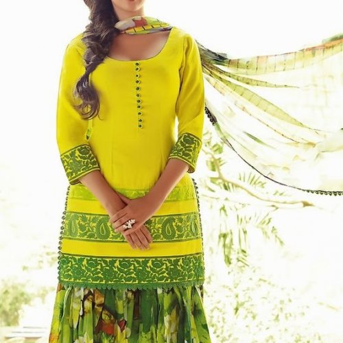 contrast colour kurtis