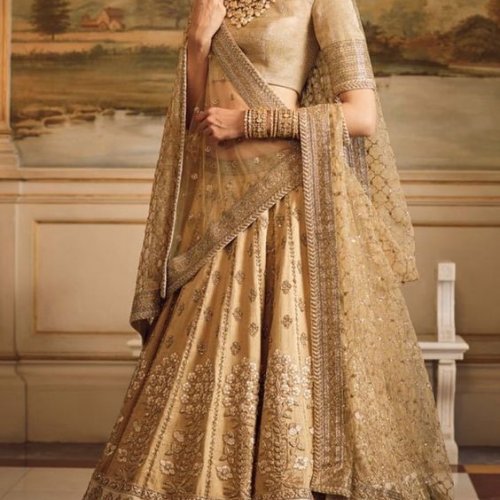 Buy Golden Lehenga Choli Online at Best Price: IndianClothStore.com
