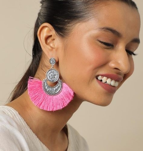 yellow tassel earrings on Pinterest