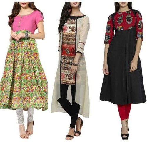 different kurti style