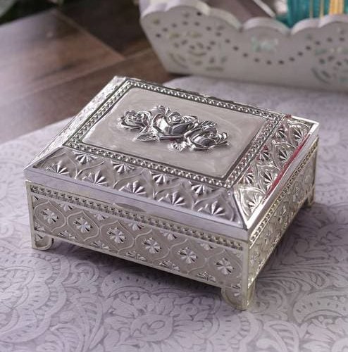 Small Silver plate Pure silver gift items Silver Pooja Items for Home  Return Gift for Navarathri Wedding and Housewarming  Silver pooja items Silver  gifts Pure products