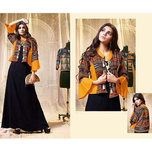 designer kurtis with jacket collections