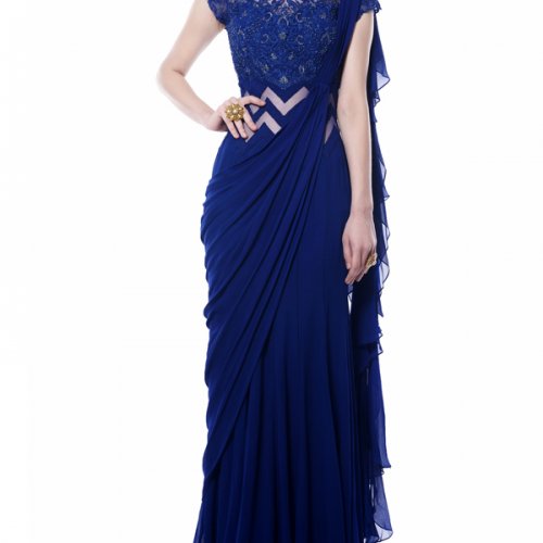 Top 159+ saree gown wedding