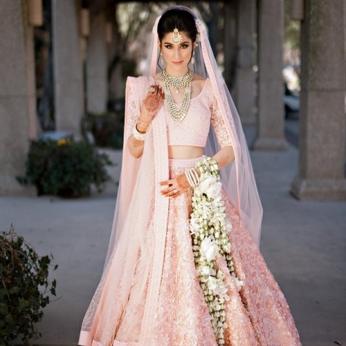 Wedding Wear Designer Pink Bridal Lehenga