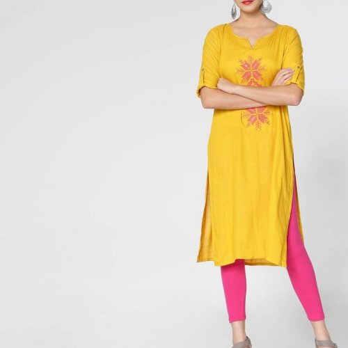 Mittoo Naira Design Series 1001 1002 1003 1004 1005 1006 Rayon Kurti  With Plazzo and Dupatta in Singles and Full Catalog  Naira  Pink Grey  Yellow  Vijaylakshmi Creation
