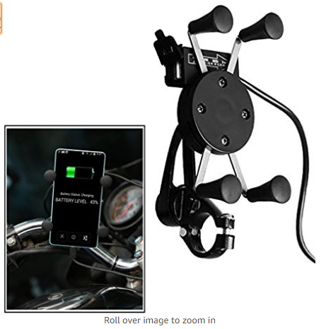 mobile holder and charger for bike