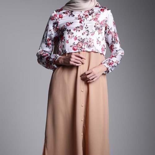 9 Pilihan Baju Muslim Motif Bunga Yang Cantik Dan Modis