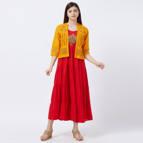 Kurti with long koti | Shrug for dresses, Ladies dress design, Simple  dresses-hancorp34.com.vn