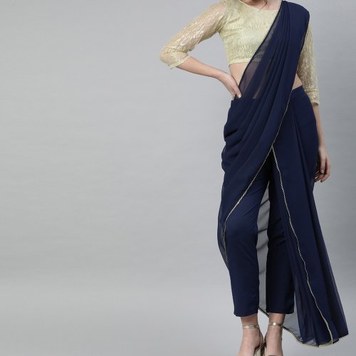 saree with jeans images
