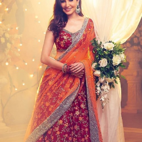 lehenga choli dupatta draping styles