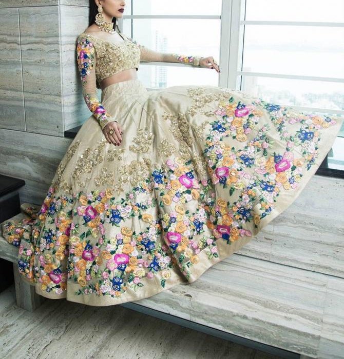 Lehenga Set With Long Anarkali Outer By Sweta Acharya!! Can be made in any  color of your choice a… | Stylish party dresses, Indian wedding outfits,  Long gown design