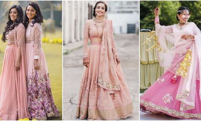lehenga look for wedding party