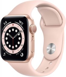Apple Watch Series 6 GPSモデル 40mm 最新 Apple Watch Series 6(GPSモデル)- 40mmゴールドアルミニウムケースとピンクサンドスポーツバンド