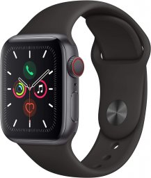 Apple Watch Series 5 GPS + Cellularモデル 44mm Apple Watch Series 5(GPS + Cellularモデル)- 44mmスペースグレイアルミニウムケースとブラックスポーツバンド - S/M & M/L