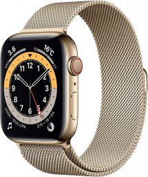 Apple Watch Series 6 GPS + Cellularモデル 44mm 最新 Apple Watch Series 6(GPS + Cellularモデル)- 44mmゴールドステンレススチールケースとゴールドミラネーゼループ
