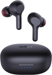 Amazon 格安イヤホン AUKEY（オーキー）完全ワイヤレスイヤホン  Bluetooth 5.0【IPX５防水規格/最大25時間音楽再生/片耳モード/Siri対応/AAC SBC対応/USB-C高速充電対応/高音質 低遅延/低音の増幅/マイク内蔵】Bluetoothイヤホン iPhone＆iPad＆Androidスマートフォン対応 [正規メーカー2年保証]  EPT25