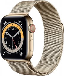 Apple Watch Series 6 GPS + Cellularモデル 40mm 最新 Apple Watch Series 6(GPS + Cellularモデル)- 40mmゴールドステンレススチールケースとゴールドミラネーゼループ