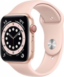 Apple Watch Series 6 GPS + Cellularモデル 44mm 最新 Apple Watch Series 6(GPS + Cellularモデル)- 44mmゴールドアルミニウムケースとピンクサンドスポーツバンド