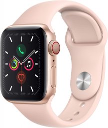 Apple Watch Series 5 GPS + Cellularモデル 44mm Apple Watch Series 5(GPS + Cellularモデル)- 44mmゴールドアルミニウムケースとピンクサンドスポーツバンド - S/M & M/L