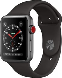 Apple Watch Series 3 GPS + Cellularモデル 42mm Apple Watch Series 3(GPS + Cellularモデル)- 42mmスペースグレイアルミニウムケースとブラックスポーツバンド