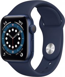 Apple Watch Series 6 GPSモデル 40mm 最新 Apple Watch Series 6(GPSモデル)- 40mmブルーアルミニウムケースとディープネイビースポーツバンド
