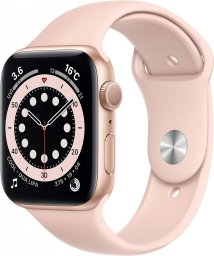 Apple Watch Series 6 GPSモデル 44mm 最新 Apple Watch Series 6(GPSモデル)- 44mmゴールドアルミニウムケースとピンクサンドスポーツバンド