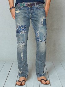 【新品】POLORALPH LAURENジーンズ　25 Patchwork Relaxed Tapered Jean