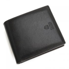 新品/本物】TAKEO KIKUCHI（タケオキクチ）二つ折財布/黒４箇所