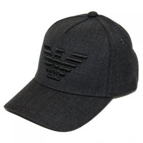 未使用】アルマーニ BB キャップ 帽子 黒 ブラック イーグル ビッグロゴ-