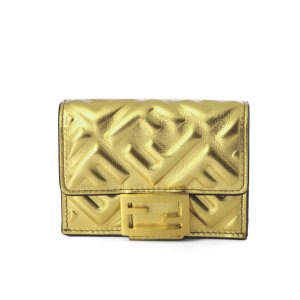 バゲット ゴールドレザー マイクロ 三つ折り財布