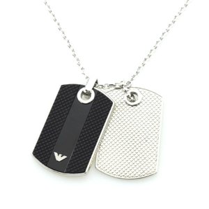 ダブルタグ＆ロゴ ネックレス