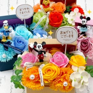 キャラクター花ギフト 花模様 ソープフラワー