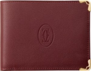 マスト ドゥ カルティエ 二つ折りウォレット コイン/バンクノート/クレジットカード ウォレット  ゴールド フィニッシュ