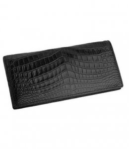 マットクロコダイル 通しマチ長財布