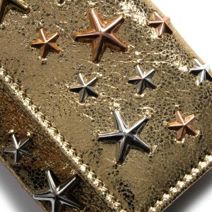 ネプチューン マルチメタリックミックス スタースタッズ付き グリッターレザー キ―ケース