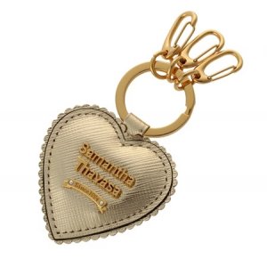 サマンサタバサ フリルカット ハートキーホルダー